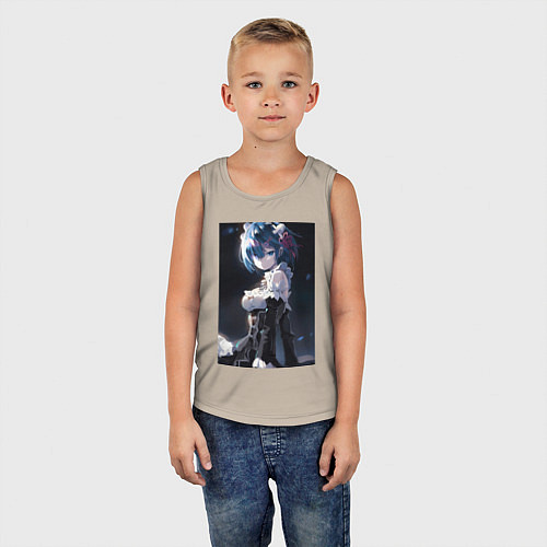 Детская майка Жизнь с нуля в альтернативном мире Рем / Миндальный – фото 5