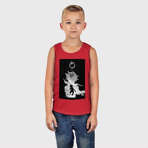 Детская майка Семь смертных грехов Мелиодас / Красный – фото 5