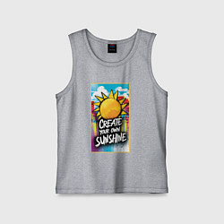 Майка детская хлопок Create your own sunshine, цвет: меланж