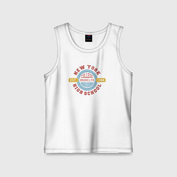 Майка детская хлопок New York high school, цвет: белый