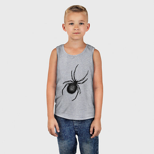 Детская майка Черный спайди / Меланж – фото 5