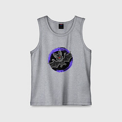 Майка детская хлопок Мультяшная летучая мышь, цвет: меланж