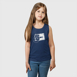 Майка детская хлопок Кассета и плёнка, цвет: тёмно-синий — фото 2