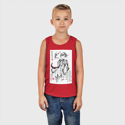 Детская майка Киётака Аянокоджи арт / Красный – фото 5