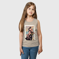 Майка детская хлопок Хяккимару Дороро воин, цвет: миндальный — фото 2