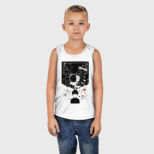 Детская майка Моб Психо Шигэо Кагэяма / Белый – фото 5