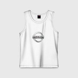 Майка детская хлопок Nissan logo, цвет: белый