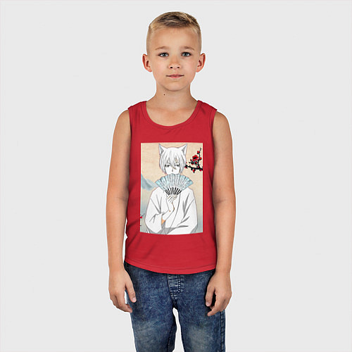 Детская майка Очень приятно Бог Томоэ / Красный – фото 5