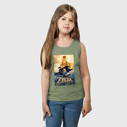 Майка детская хлопок Легенда о зельде, цвет: авокадо — фото 2