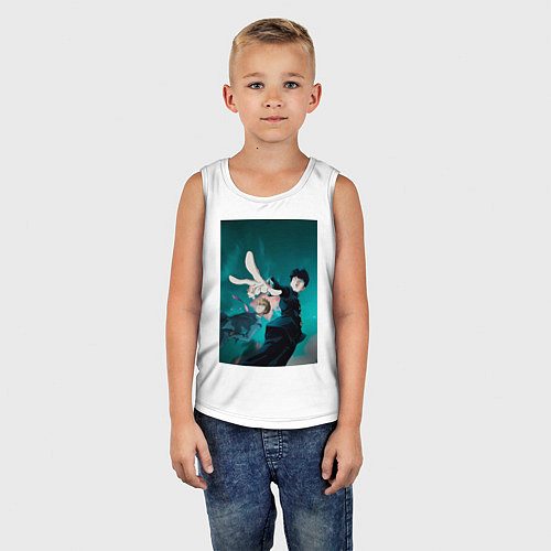 Детская майка Моб Психо 100 Шигэо Кагэяма / Белый – фото 5