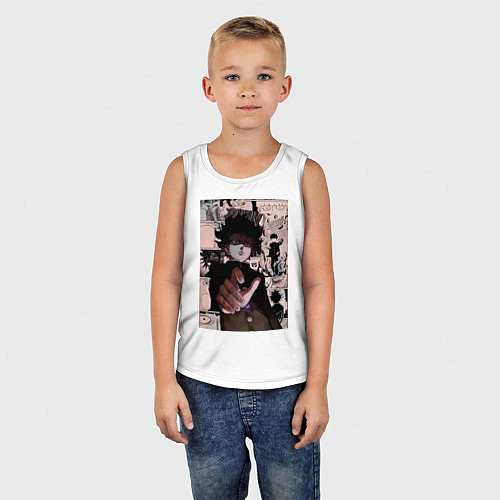 Детская майка Моб Психо 100 Рицу Кагэяма Шигэо Кагэяма / Белый – фото 5