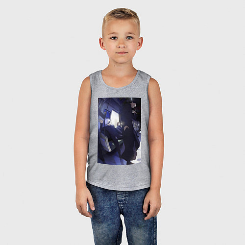 Детская майка Магическая битва Сатору Годзё Сугуру Гэто / Меланж – фото 5