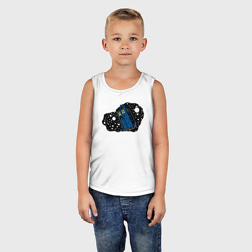 Детская майка Тардис и звёзды / Белый – фото 5