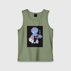 Майка детская хлопок Реинкарнация безработного Рудеус Грейрат, цвет: авокадо