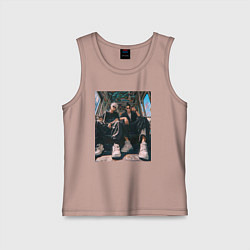 Майка детская хлопок Магическая битва Сатору Годзё Маг особого ранга, цвет: пыльно-розовый