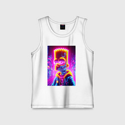 Детская майка Кибер Барт в мегаполисе - нейросеть