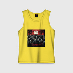 Майка детская хлопок Эпидемия - скелеты в шкафу, цвет: желтый