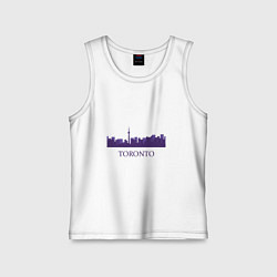 Майка детская хлопок Силуэт Торонто, цвет: белый