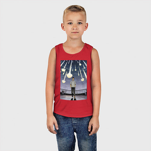 Детская майка Кайдзю номер восемь Кафка Хибино звездопад / Красный – фото 5