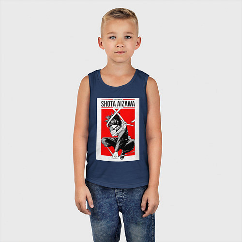 Детская майка Моя геройская академия Сёта Айдзава / Тёмно-синий – фото 5