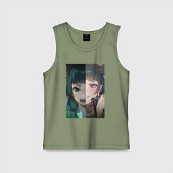 Майка детская хлопок Монолог фармацевта Маомао коллаж, цвет: авокадо