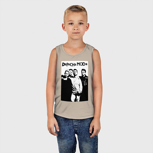 Детская майка Depeche mode all / Миндальный – фото 5