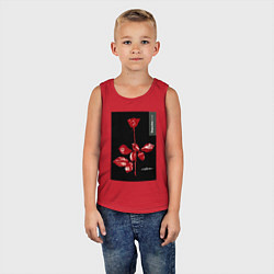 Майка детская хлопок Depeche mode rose, цвет: красный — фото 2