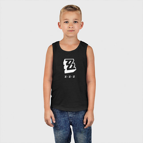 Детская майка Zenless Zone Zero logo / Черный – фото 5