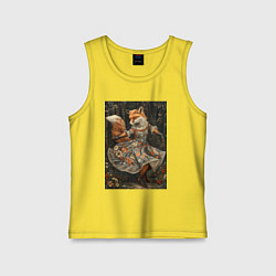 Майка детская хлопок Лиса Патрикеевна, цвет: желтый