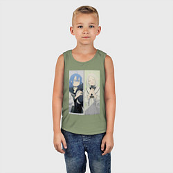 Майка детская хлопок Реинкарнация безработного Рокси Мигурдия Сильфиетт, цвет: авокадо — фото 2