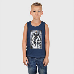 Майка детская хлопок Cyber Lenin - armor on suction cups, цвет: тёмно-синий — фото 2