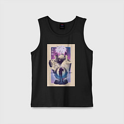 Майка детская хлопок Магическая битва Сатору Годзё расширение территори, цвет: черный