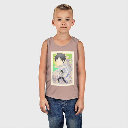 Детская майка Магическая битва Юта Оккоцу арт / Пыльно-розовый – фото 5