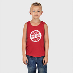 Майка детская хлопок New York - USA, цвет: красный — фото 2
