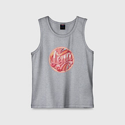 Майка детская хлопок Лена, леттеринг, цвет: меланж