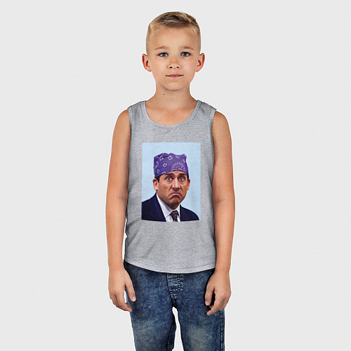 Детская майка Michael Scott - Prison mike the office meme / Меланж – фото 5