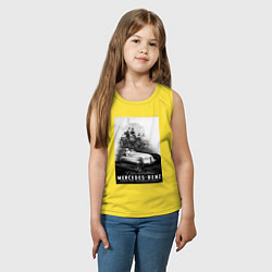 Майка детская хлопок Mercedes benz раритетный, цвет: желтый — фото 2
