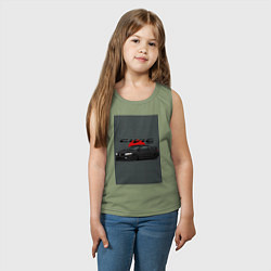 Майка детская хлопок Honda Civic, цвет: авокадо — фото 2