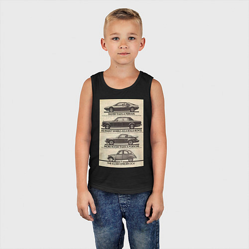 Детская майка Citroen автомобиль / Черный – фото 5