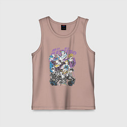 Майка детская хлопок Джоджо JoJo Bizarre Adventure, цвет: пыльно-розовый