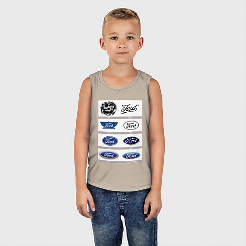 Детская майка Ford логотип / Миндальный – фото 5