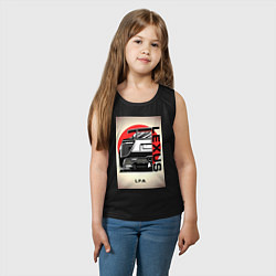 Майка детская хлопок Lexus автомобиль jdm, цвет: черный — фото 2