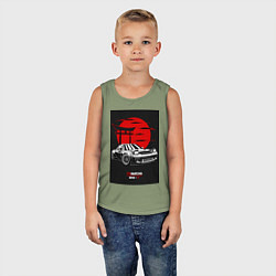 Майка детская хлопок Mazda rx-7 jdm style, цвет: авокадо — фото 2