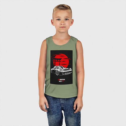 Детская майка Mazda rx-7 jdm style / Авокадо – фото 5