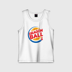 Майка детская хлопок Dragon ball burger, цвет: белый