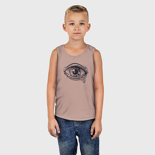 Детская майка Плачущий глаз / Пыльно-розовый – фото 5