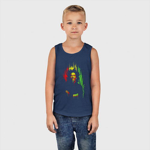 Детская майка Bob Marley vibe / Тёмно-синий – фото 5