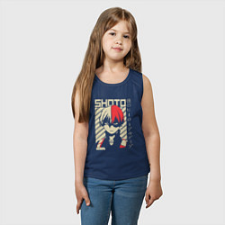 Майка детская хлопок Моя геройская академия Shoto, цвет: тёмно-синий — фото 2