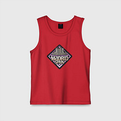 Майка детская хлопок Madrid Spain, цвет: красный