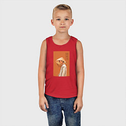 Майка детская хлопок Мин Юнги Дечита, цвет: красный — фото 2